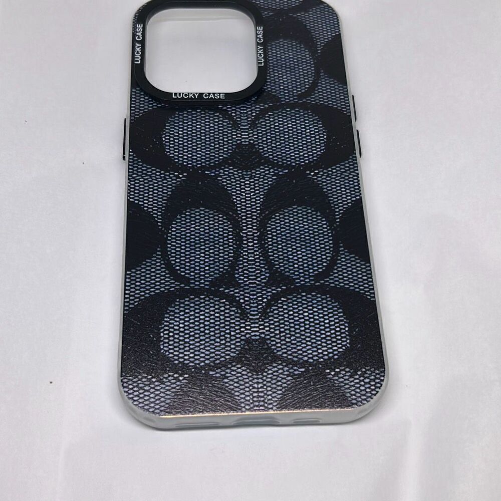 Black Patterned Women's Phone Case